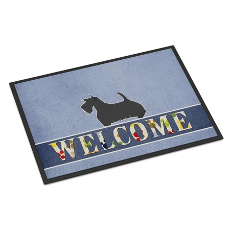 Carolines Treasures 18 x 27 in. Scottish Terrier Welcome Indoor or Outdoor Mat BB5573MAT